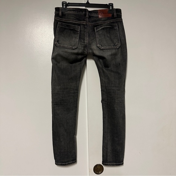 One Teaspoon Super Dupers low waisted slim leg cropped jeans Black Hart Grey 28 - Picture 13 of 13